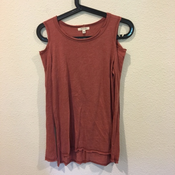 Nation LTD Tops - Nation LTD long sleeve shoulder cut out tee Nation LTD Tops - Nation LTD long sleeve shoulder cut out tee